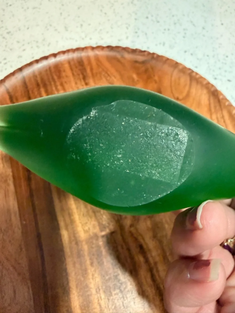 Green Glass Dolphin Figurine Decorative Pet Fish Accent